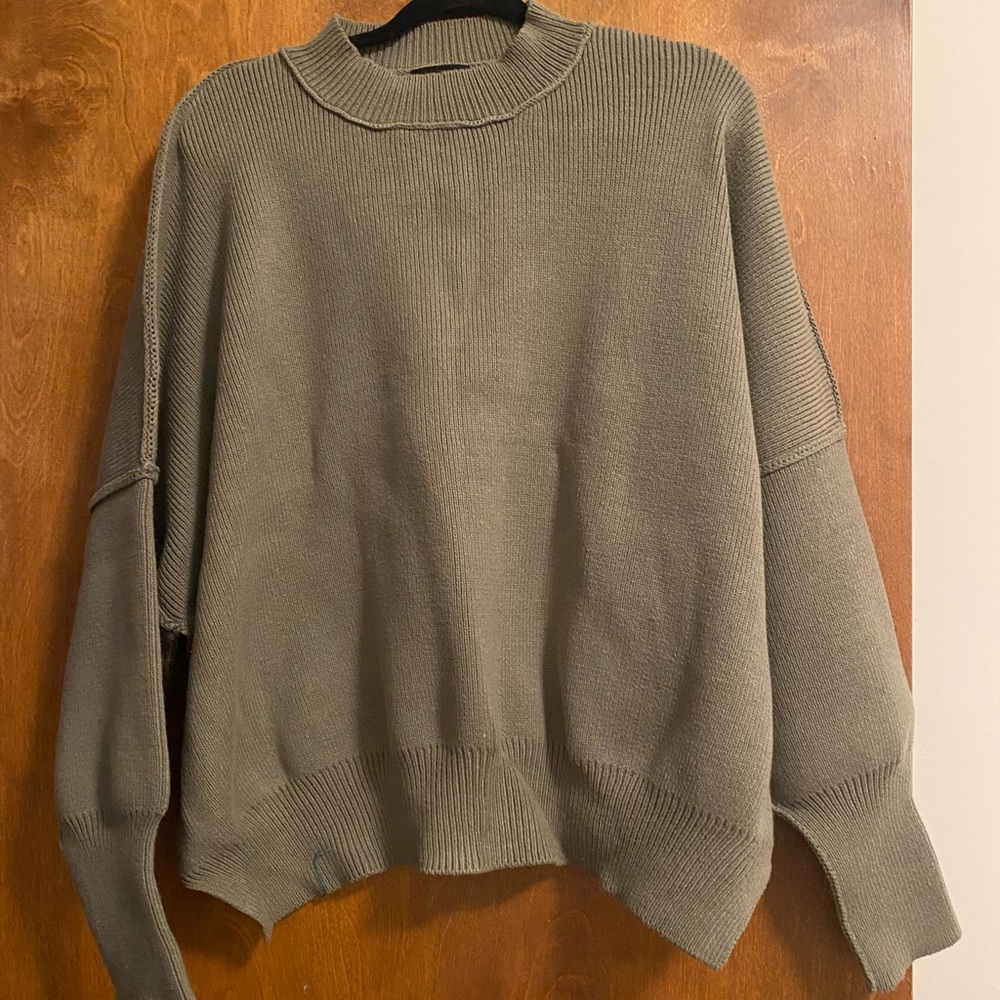 Olive green oversized sweater
